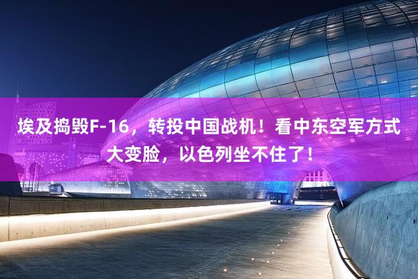 埃及捣毁F-16，转投中国战机！看中东空军方式大变脸，以色列坐不住了！