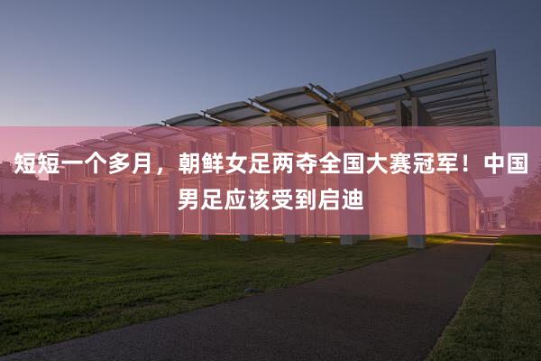 短短一个多月，朝鲜女足两夺全国大赛冠军！中国男足应该受到启迪