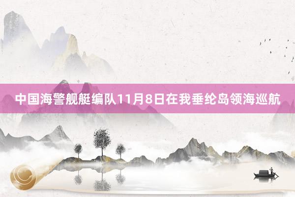 中国海警舰艇编队11月8日在我垂纶岛领海巡航