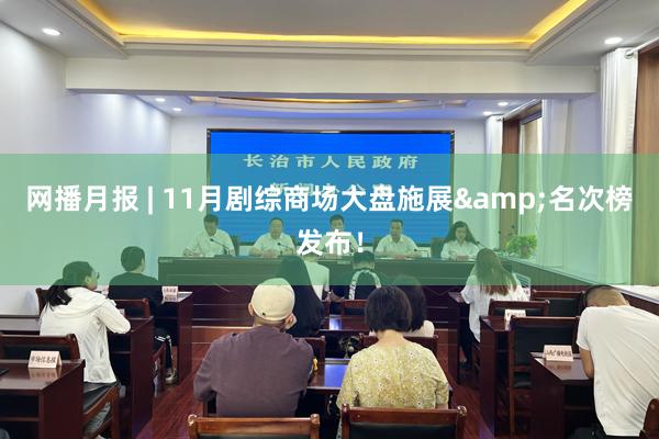 网播月报 | 11月剧综商场大盘施展&名次榜发布！